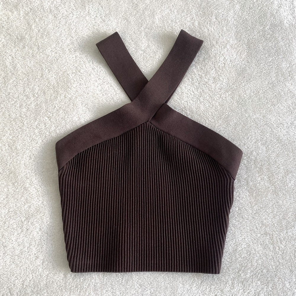 Aritzia Babaton Brown Crop Top 🤎